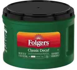 Folgers Classic Decaf Medium Roast Ground Coffee, 19.2 Ounces (Pack of 6)