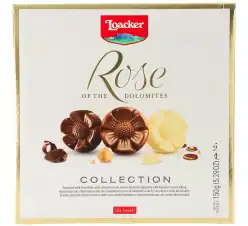 Loacker Rose Collection Chocolate Pralines, Milk/Dark/White, No Artificial Colors, 5.29 oz