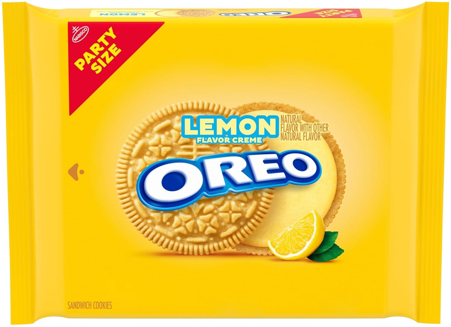 Deal on OREO Lemon Creme Sandwich Cookies, Party Size, 24.95 oz
