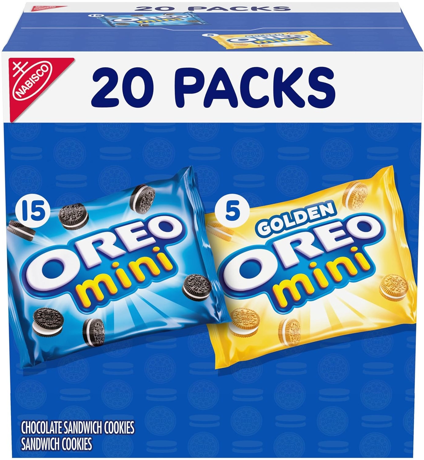 Oreo Mini Mix Sandwich Cookies Variety Pack, 20 Snack Packs — Latest