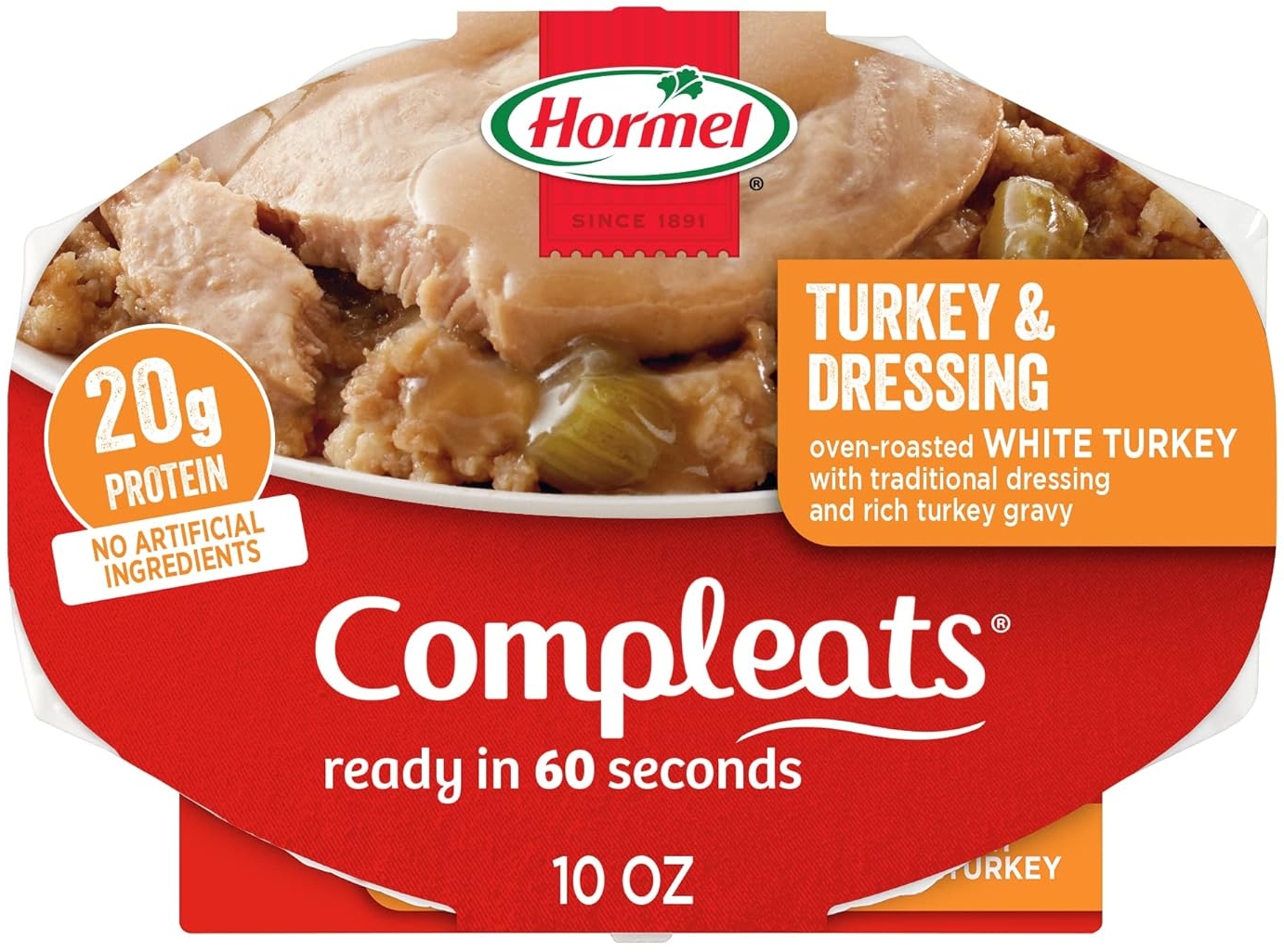 Amazon Deal on HORMEL COMPLEATS Turkey & Dressing Microwave Tray, 10 oz