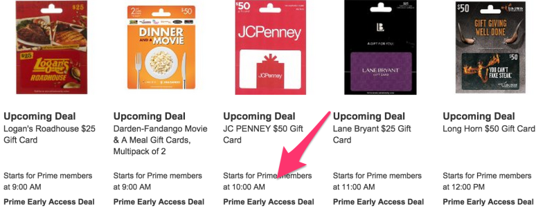 20% Off Gift Cards Deals Starting Soon -- Includes JCPenney, Lane Bryant, Long Horn & More!