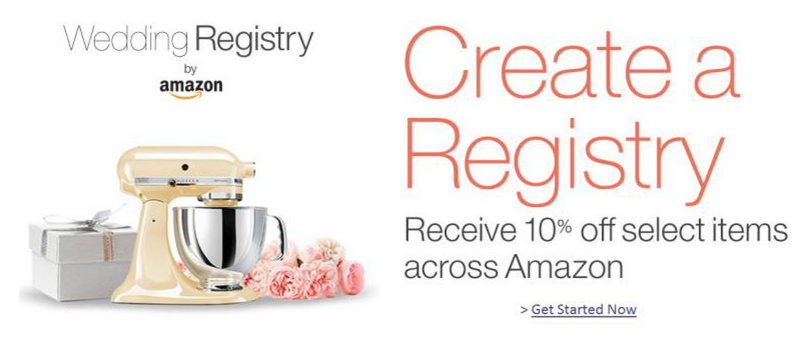 Amazon Wedding Registry: 10% Completion Gift!