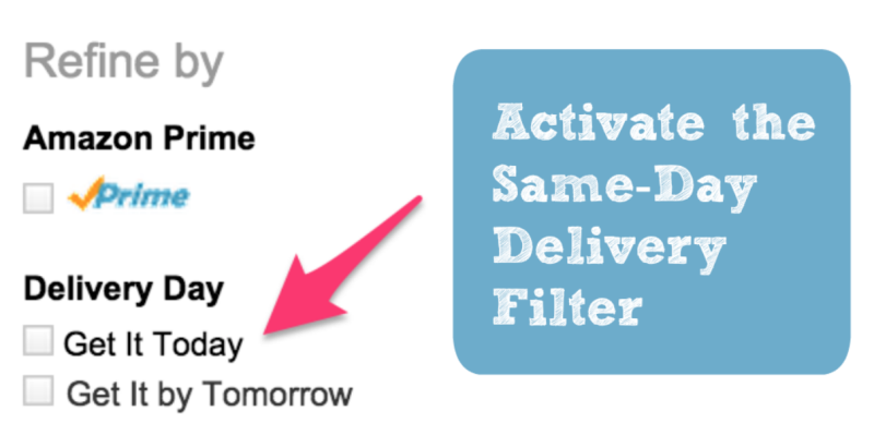 How To Enable the "Same Day Delivery" Search Filter