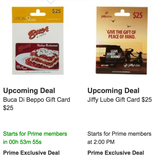 Prime Day Gift Card Deals