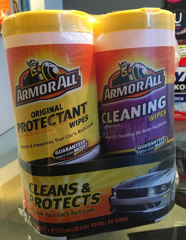 Armor All 10848 Protectant and Cleaning Wipe - 25 Sheets, (Pack of 2)