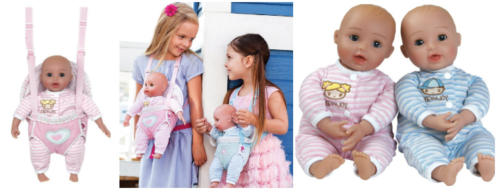 Highly Reviewed Adora GiggleTime Baby Doll with Laughing Giggles and Carrier -- $10.63 (reg. $49.99), BEST Price!