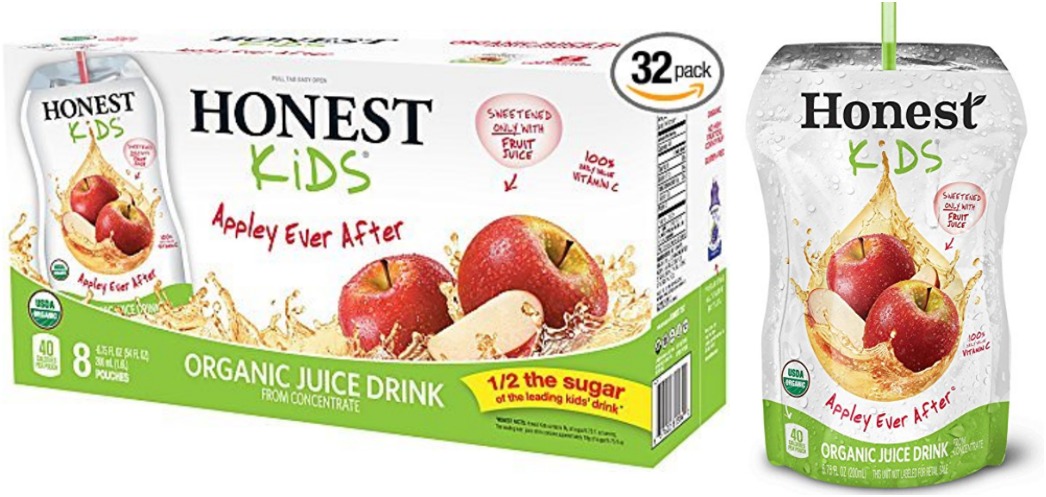 HONEST Kids Organic Juice Drink, Appley Ever After, 6.75 fl oz Pouches (Pack of 32) as low as 24¢/each shipped (reg. $15.80)