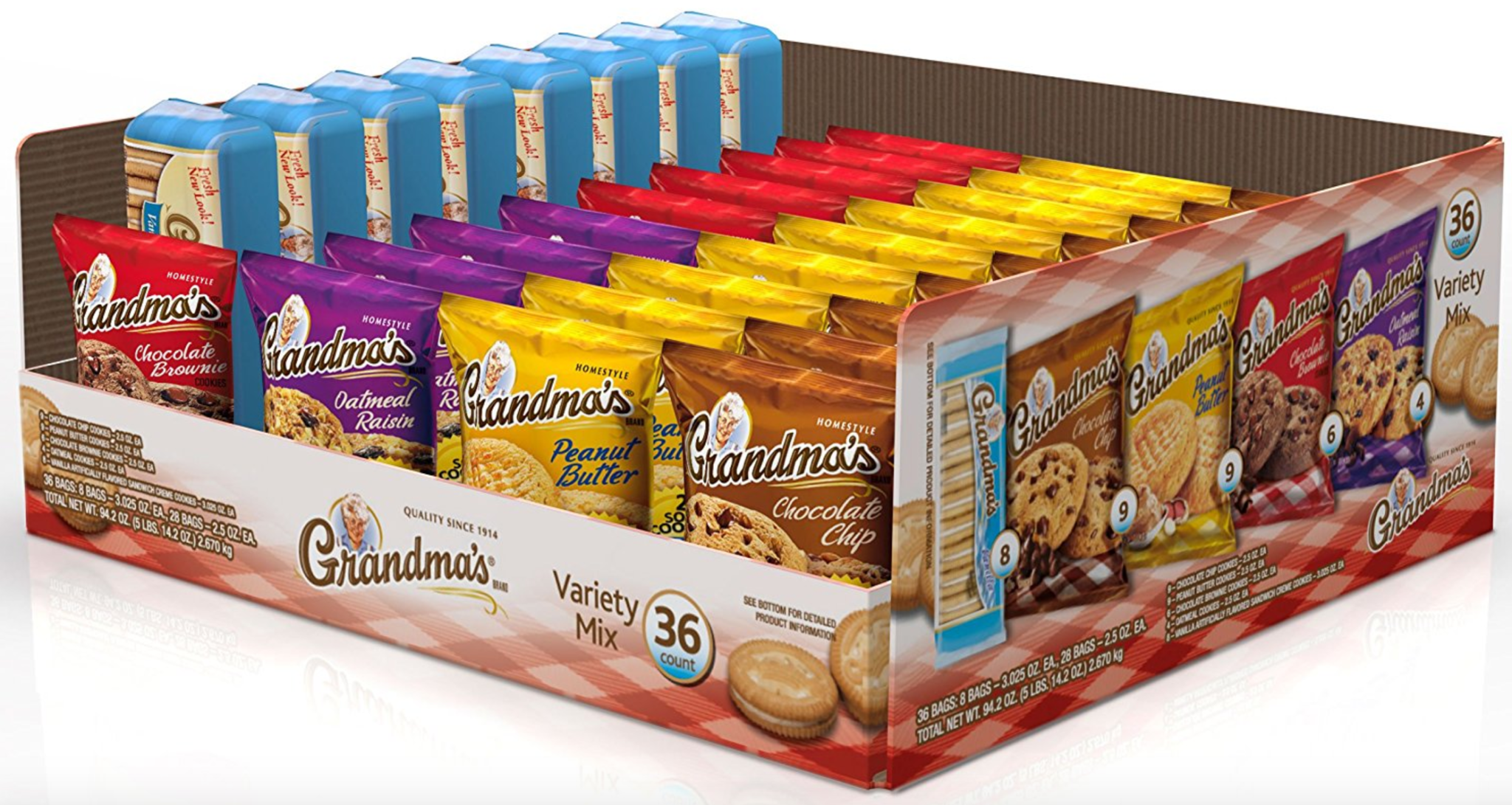 Grandma's Cookies Variety Pack, 36 Count as low as $11.50 or 32¢/Pack Shipped!