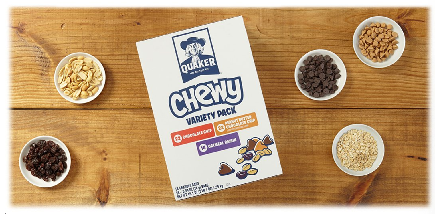 Quaker Chewy Granola Bars Variety Pack, 58 Count as low as $7.55 (reg. $11.99)