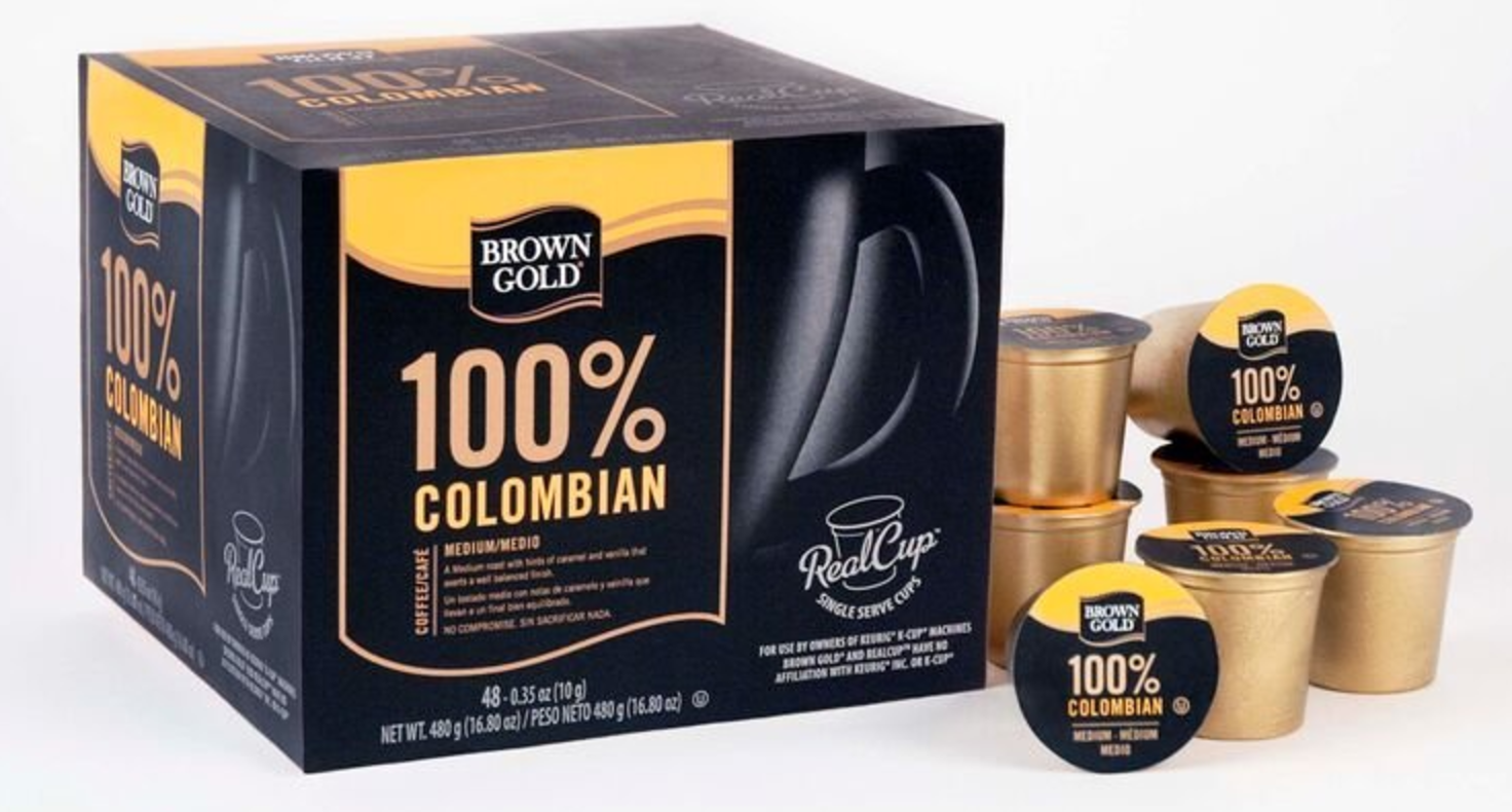 *HOT* Brown Gold, 100% Colombian Coffee, 48 Single Serve RealCups as low as $12.79 (reg. $31.41), BEST Price!