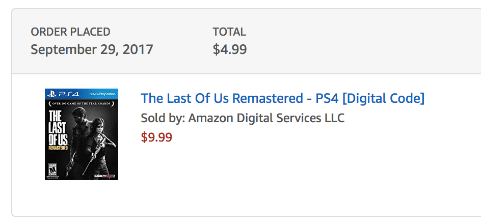 *HOT* The Last Of Us Remastered - PS4 [Digital Code] -- $9.99 (reg. $19.99), BEST Price!