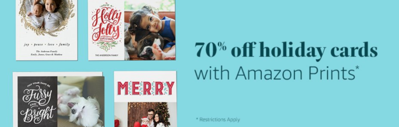 Amazon Prints: Up to 70% Off Your Holiday Cards!