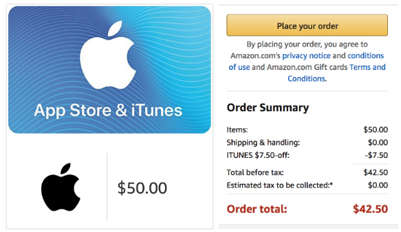 Grab a $50 iTunes Email Gift Card for ONLY $42.70!