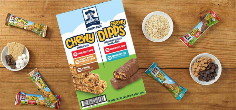 Quaker Chewy Granola Bars and Dipps Variety Pack, 58 Count as low as $8.04 (reg. $23.78)