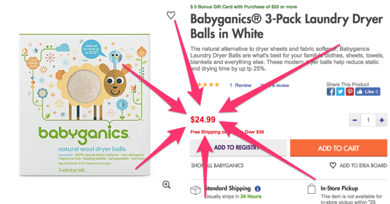Up to 75% Off = Babyganics Natural Wool Laundry Dryer Balls as low as $5.27 (reg. $24.99) - See Mine!