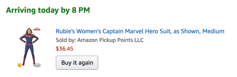 PSA: Get Your Halloween Costume from Amazon NOW!