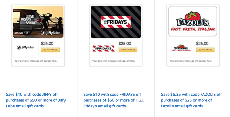 Amazon Black Friday Deals on Gift Cards